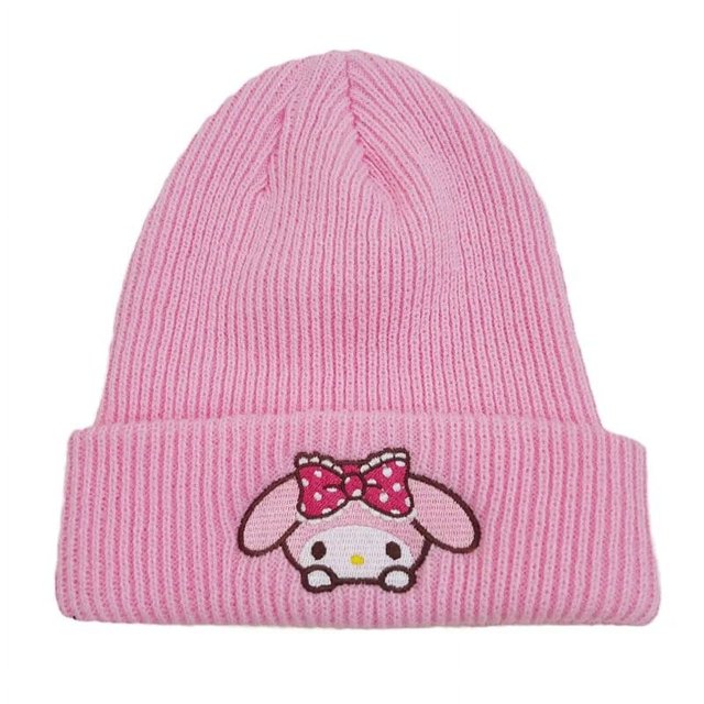 Sombrero de Hello Kitty de dibujos animados para mujeres y adultos, gorro cálido de invierno, Cinnamoroll, melodía de felpa, regalos de cumpleaños para niños, Y2K, niña, Kuromi LIUWENJING unisex