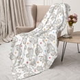 thumbnail image 3 of Gaeub Cartoon Elephant and Heart Print Flannel Throw Blanket, Home Fleece Throw Blanket for Couch or Bed,Decorative Blankets,Lightweight Fuzzy Flannel Blanket-60"x50", 3 of 6