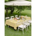 thumbnail image 3 of Outdoor Tablecloth with Umbrella Hole and Zipper, Yellow Sunshine Sunflower Rectangle Table Cloth 54x80 Inch Waterproof Tablecloth, Pastoral Bees Farmhouse Floral Picnic Table Cover for Patio Camping, 3 of 7