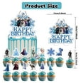 thumbnail image 2 of 34 PCS For Frozen Birthday Party Decorations, With 18 Balloons,1 Happy Birthday Banner ,15 Cupcake Toppers for Decorative Supplies Set, 2 of 5