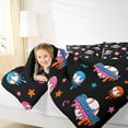 thumbnail image 4 of jejeloiu Baseball Games Gaming Twin Comforter Sets,Colorful Cartoon Stars Bedding Set For Girls Kids Reversible 2pcs, 4 of 8