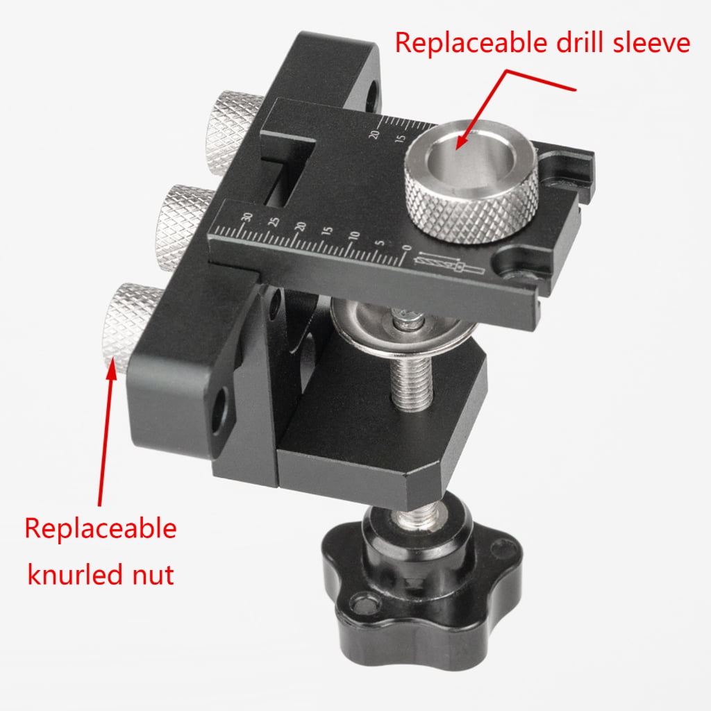 Woodworking Pocket Hole Jig 3 In 1 Adjustable Doweling Jig with 8/15mm Drill Bit Drilling Guide Locator Puncher DIY Tool
