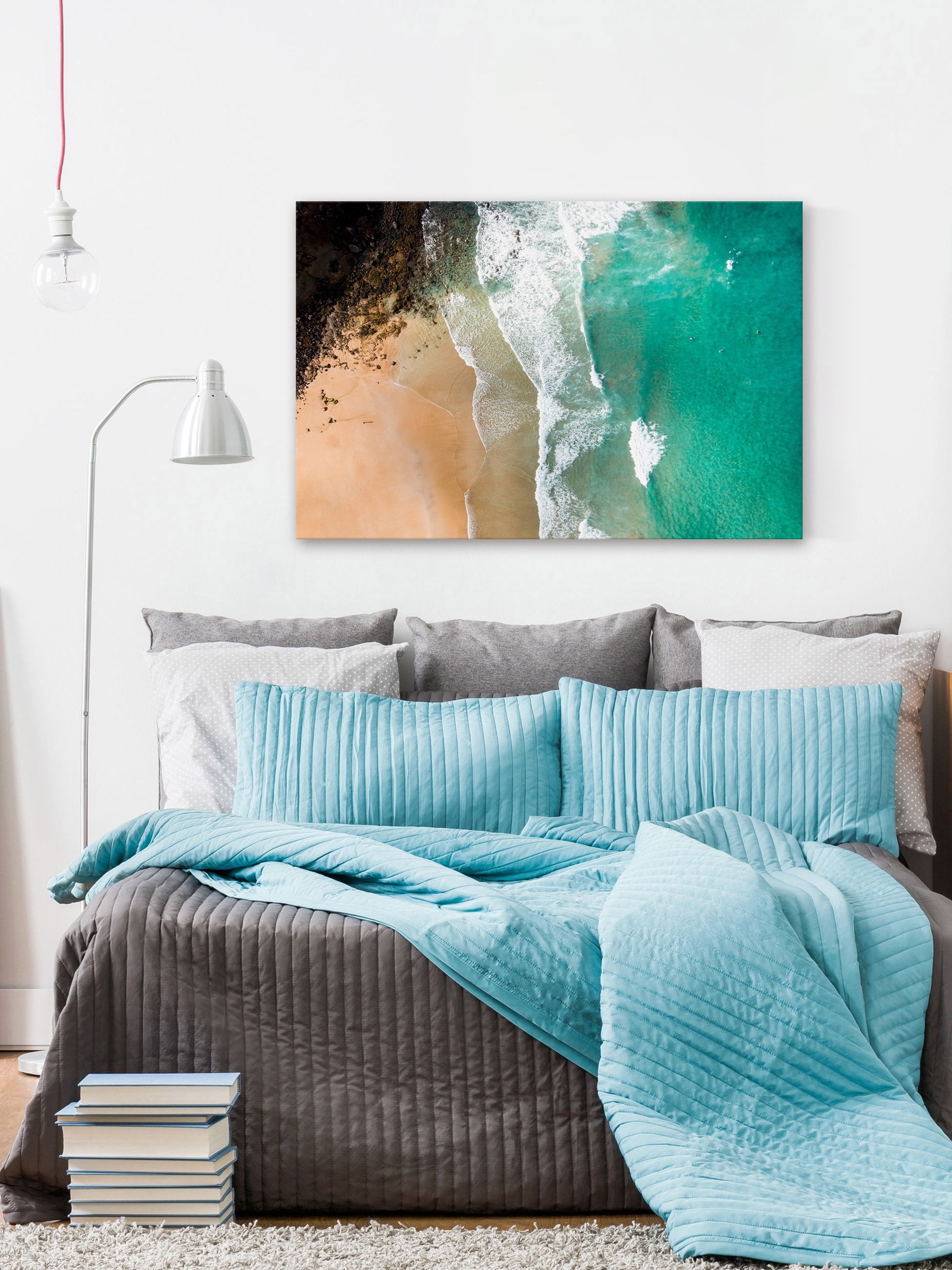 "Aqua Blue Waters" Painting Print on Wrapped Canvas