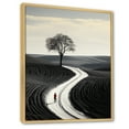 thumbnail image 2 of Designart "Wind Turbines Minimal Scenery I" Wind Turbines Floater Framed Canvas Wall Art, 2 of 5