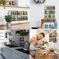 thumbnail image 5 of Juego de 2 especieros - Especiero de cocina sin taladro - Especiero de metal para paredes y armarios de cocina Organizar tarros de especias - Negro, 29,2 x 6,5 x 6,5 cm ACTIVE Biensenido a ACTIVE, 5 of 5