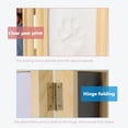 thumbnail image 3 of 5 Inch Multi-functional Pawprint Kit Non Polluting Solid Wood Picture Frame Set For Dogs Cats Rabbits (23 x 15.5 x 2cm) white clay log frame, 3 of 5