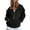 Black #004, variant on Womens Sweatshirts Half Zip Pullover Fleece Quarter Zipper Hoodies 2025 Fall Fashion Clothes Gray M