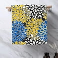 thumbnail image 4 of Chrysanthemum Flowers Hand Towels,Blue Yellow and Navy Floral Hand Towels for Bathroom 2 Pack Soft Absorbent Decorative Hand Towels for Bathroom Kitchen Sports Gym Yoga Home Decor 14 x 28 in, 4 of 6