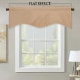 thumbnail image 3 of StangH Blush Velvet Valance Curtains - Thermal Insulated Scalloped Rod Pocket Half Window Curtain Tiers Home Decor Wave Drapes for Nursery / Kids Room, Blush Beige, 52 by 18 Inches, 1 Panel, 3 of 7