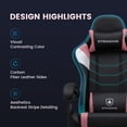 thumbnail image 3 of GTRACING Gaming Chair with Footrest Ergonomic Reclining Office Chair Swivel Rocker, Pink, 3 of 9