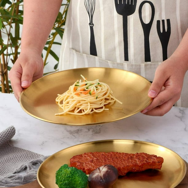 Metal dinner plate sales