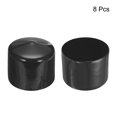 thumbnail image 2 of Unique Bargains 8 Pcs Embouts Ronds en Vinyle Noir 53mm Protecteurs de Filetage en Caoutchouc, 2 of 4