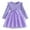 Purple, variant on Toddler Girls Dresses Long Sleeve Bowknot Prints Dress Fall Clothes Size 4-5T