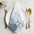 thumbnail image 2 of Coastal Coral Cloth Napkins, Ocean Starfish Beach Conch Haze Blue Marine Life Washable and Reusable Dinner Napkins Set of 6, Table Napkin for Kitchen Party Birthday Wedding Hotel Housewarming 20"x20", 2 of 9