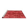 thumbnail image 2 of Ahgly Company Machine Washable Indoor Round Abstract Red Modern Area Rugs, 5' Round, 2 of 4