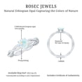 thumbnail image 6 of Rosec Jewels Real Ethiopian Opal Ring with Diamond for Women, Braided Ring (AAA Grade), 14K White Gold, US 6.00, 6 of 10