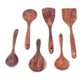 thumbnail image 5 of Juego de utensilios de cocina, espátulas de madera, cucharas, agarre cómodo, utensilios de cocina minimalistas para cocinar en casa, 5 of 5