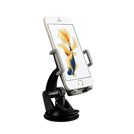 Pawtec Smartphone Car Mount Windshield Dashboard 360 Degree Adjustable for iPhone (Best Smartphone Windshield Mount)