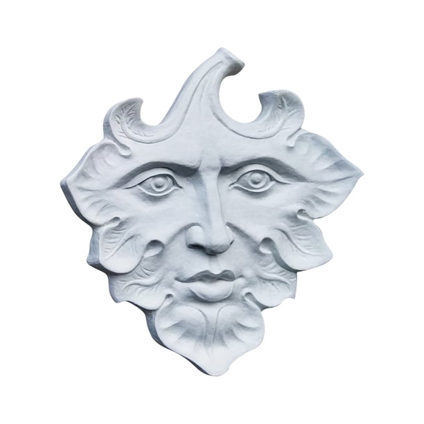 Promotion!Escultura de arte de pared de hombre verde, decoración caprichosa del hogar, madera tímida, decoración misteriosa, cara de árbol, decoración misteriosa, escultura de pared de 8 pulgadas