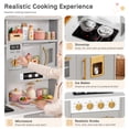 thumbnail image 3 of AILEEKISS Wood Kids Play Kitchen, Pretend Kitchen Playset for Children Age 3 Years up, Grey, 3 of 9