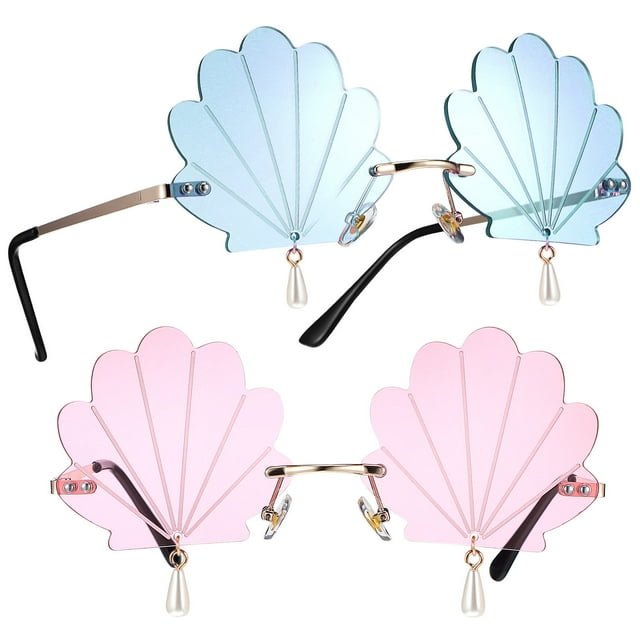 Raindrops 2Ud Lentes De Fiesta Rave En De Concha Color Variado Para Uso En Eventos