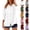 #01 White, variant on Women's Cotton Linen Tops Collared 3/4 Sleeve Button Down Shirts Front Pleated Loose Fit Casual Daily Wear Summer Elegant Blouses, #01 White, M