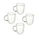 thumbnail image 1 of Taza de vidrio de doble pared de 4 piezas Tazas de bebida de vidrio de borosilicato resistente al calor soplado a mano Taza de café aislada Tazas de 300ml Soledad Taza de café, 1 of 9