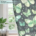 thumbnail image 4 of Various Green Butterflies Semi Sheer Curtains for Living Room Bedroom Set of 2 Insulated Window Drapes, 4 of 6