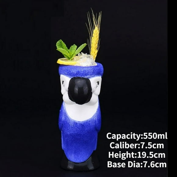 Parrot Hawaii Tiki Mugs Cocktail Cup Beer Beverage Mug Wine Mug Ceramic Easter Islander Tiki Mug Bar Tools