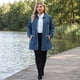 thumbnail image 2 of Chaqueta de mezclilla para mujer de tallas grandes Agnes Orinda, con botones en la parte delantera, mangas largas, talla 3X, color azul, 2 of 8