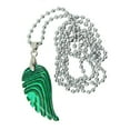 thumbnail image 4 of Engraved Gemstone Angle Wing Pendant Necklace Unisex Malachite, 4 of 5