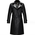 thumbnail image 3 of Y Otoño Invierno Abrigos de Cuero Real Chaqueta de Hombre Gabardina Larga Solapa de Piel de Oveja Natural Casual para el Hogar, 3 of 5