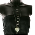 thumbnail image 2 of Mi Amore Long, Rhodium Necklace With Heart Shaped Pendant TMN631, 2 of 3