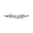 thumbnail image 4 of Solid 14k White Gold Diamond Wedding Band Ring Size 7.5 (.124 cttw.), 4 of 8
