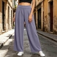 thumbnail image 7 of Mifsaly Wide Leg Track Pants Women High Waisted Pleated Athletic Pant Lightweight Breathable Flowy Casual Daily Wear Workout Clothes with Pockets Gray,XL, 7 of 7
