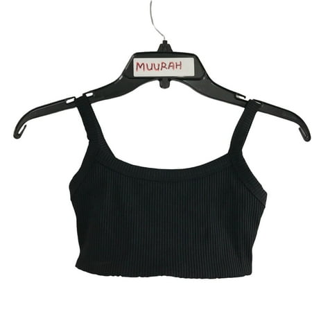 

Year of Ours Womens Black Ribbed Knit Bralette 2.0 Unpadded Sports Bra Sz XS $65