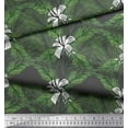 thumbnail image 3 of Soimoi Tissu Velours Gris Pin & Feuilles Tissu Imprimé 1 Yard 60 Inch Wide, 3 of 3