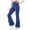 Navy, variant on Bixock Toddler Girls Leggings High Waist Flare Pants Kids Trousers Elastic Waist Ruffle Solid Color Side Pocket Loose Stretch Fall Casual Daily Wear Size 11-12Years