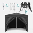 thumbnail image 3 of 10'x10' Pop Up Canopy Tent with 4 Removable Sidewalls & Weight Bags, UPF 50+ Waterproof Instant Outdoor Shelter Gazebo for Party, Beach, Camping, Wedding, Portable Carry Bag, 3 of 9