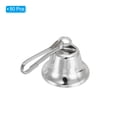 thumbnail image 3 of Uxcell Jingle Bells 0.6" Metal Hanging Bells with 0.7" Spring Hooks, Silver 50Pack, 3 of 6