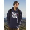 thumbnail image 2 of America Where Else Grunge Style Hoodie Men -Image by Shutterstock, Male Small, 2 of 4