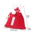 thumbnail image 3 of CuiLiyq Christmas Knit Drawstring Gift Bag, Xmas Red and White Santa Sack with Alphabet Letter Design Reusable Wrapping Bag, for Xmas Candy Goodie Party Favor ( I ), 3 of 5
