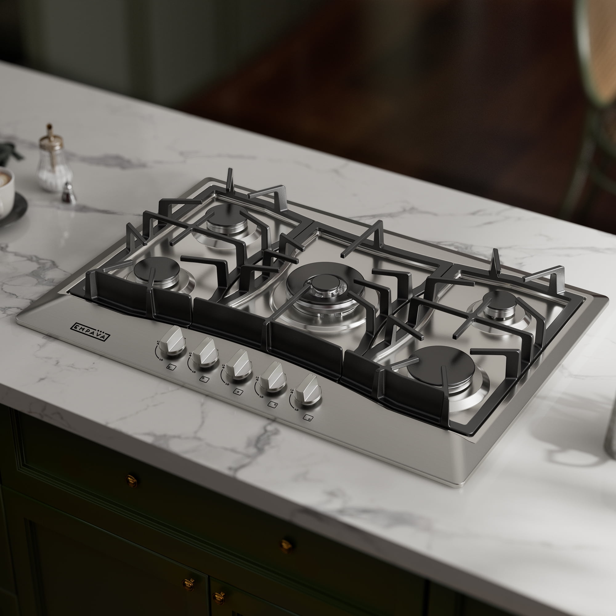 Empava 30 in. Gas Stove Cooktop with 5 Sealed Burners in Stainless Steel