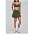 thumbnail image 4 of PISONIC Womens 2 Piece Skirt Set Workout Outfits Tennis Skirts with Built-in Shorts and Spaghetti Strap Sports Bra Gym Yoga Set, 4 of 6