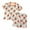 Orange A4, variant on Girls Casual Outfits Cotton Short Sleeve Top Matching Bottom Comfortable Basic Kids Clothing Set