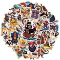 thumbnail image 2 of 35pcs-50pcs Funny Pirate Stickers Nautical Kids Stickers Pirate Adventure Stickers for Laptops Suitcases Notebooks, 2 of 9