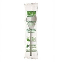 Eco-Products Plantware Compostable Cutlery, Spoon, Plastic, White, 1,000/Carton