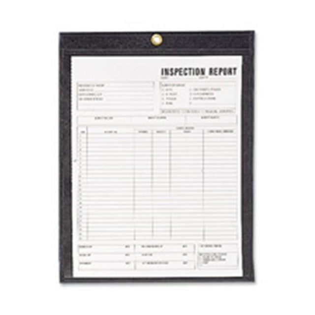 C-Line Produits - Inc. Porte-Billets CLI Shop - Cousu - 9po.x12po.- Transparent-Noir