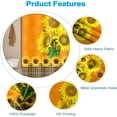 thumbnail image 4 of Wood Barn Door Shower Curtain for Bathroom with Hooks Harvest Yellow Sunflowers Green Leaves RV Stall Farmhouse Bathtub Home Decor Plants Fabric Waterproof Shower Curtains 72x72inches, 4 of 6