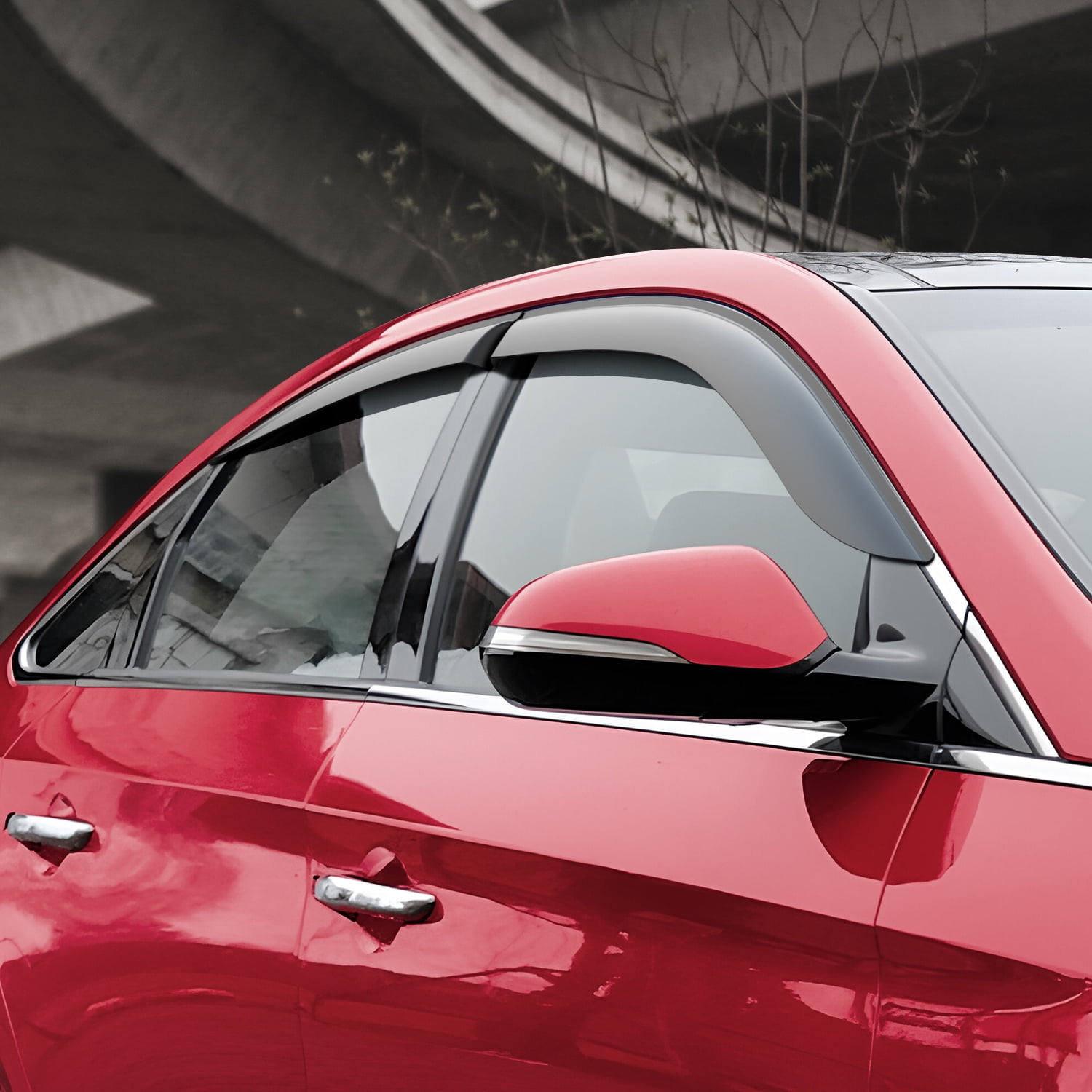 Voron Glass Tape-on Rain Guards for Hyundai Sonata 2015-2019, Window Deflectors, Vent Window Visors, 4 Pieces - 100848